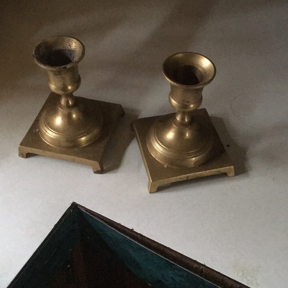 Brass candle holder 2 pc